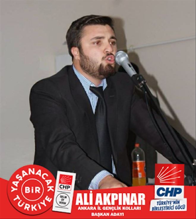 CHP GENÇLİK KOLLARI ADAYI  ALİ AKPINAR OLDU