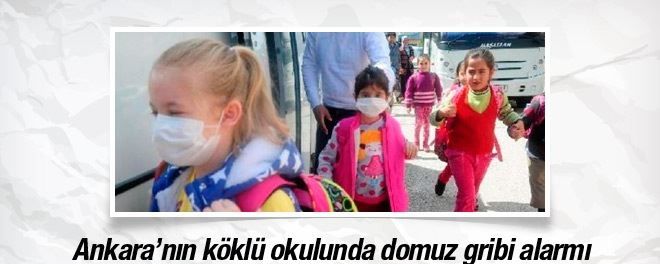Ankara´da domuz gribi salgını öğrenciler alınmadı!
