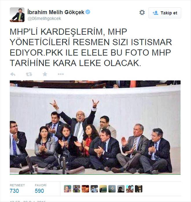 Gökçek`ten Montajlı Paylaşım