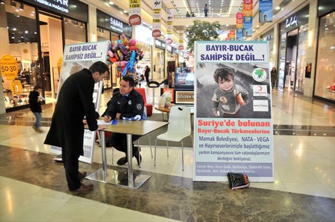 Bayır-Bucak Türkmenleri için yardım standı