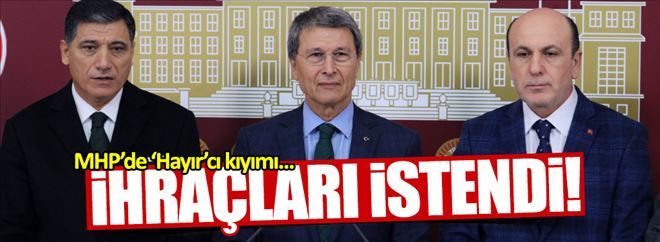 MHP´de ´hayır´ diyen vekillerin ihracı istendi 