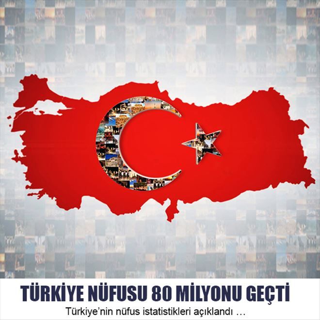TÜRKİYE NÜFUSU  80 MİLYONU GEÇTİ