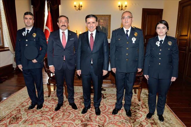Vali Ercan Topaca, Emniyet Müdürü Servet Yılmaz´ı Kabul Etti