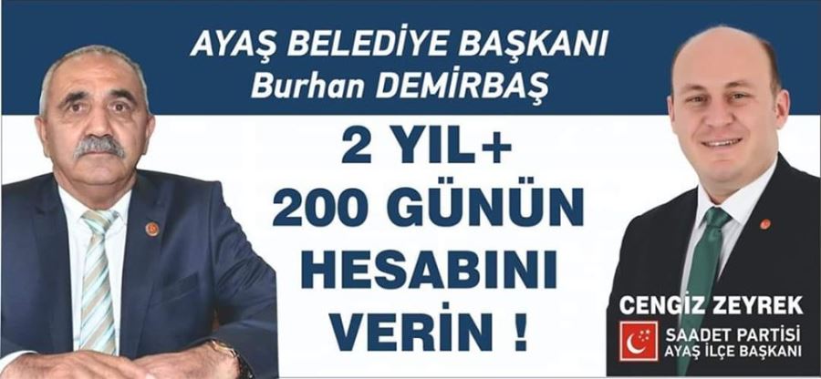 Zeyrek’ten Ayaş değerlendirmesi