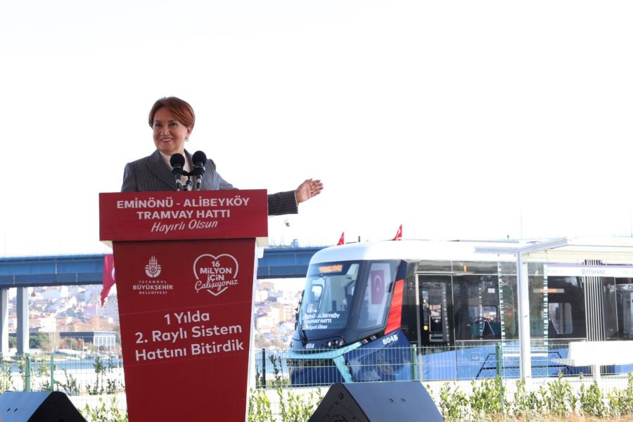AKŞENER, EMİNÖNÜ-ALİBEYKÖY TRAMVAY HATTININ AÇILIŞ TÖRENİNE KATILDI
