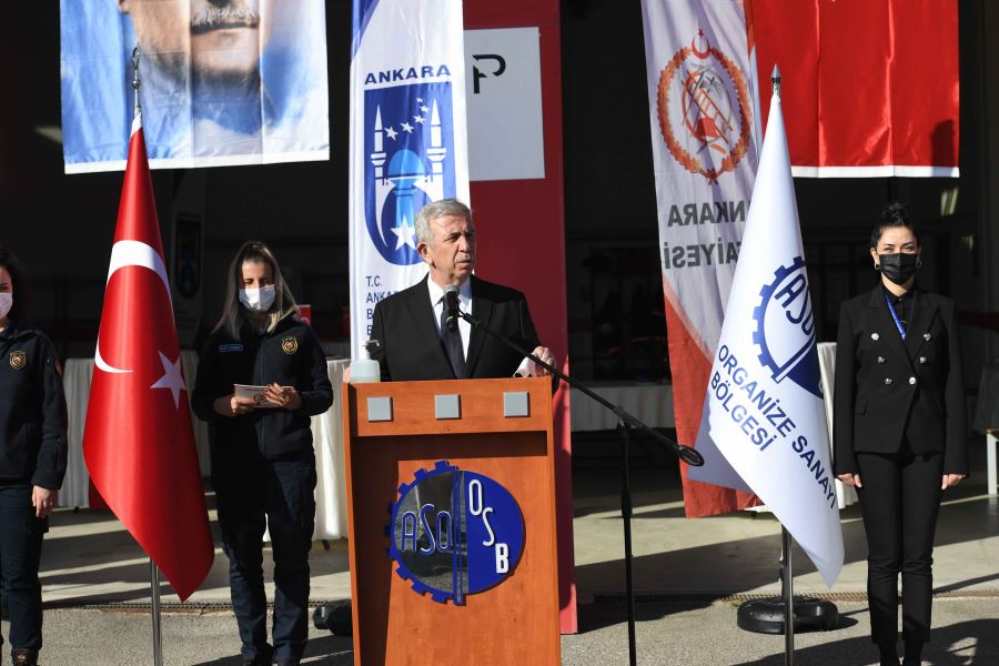 ASO 2 OSB’DEN ANKARA İTFAİYESİ’NE KÖPÜK KULESİ ARACI