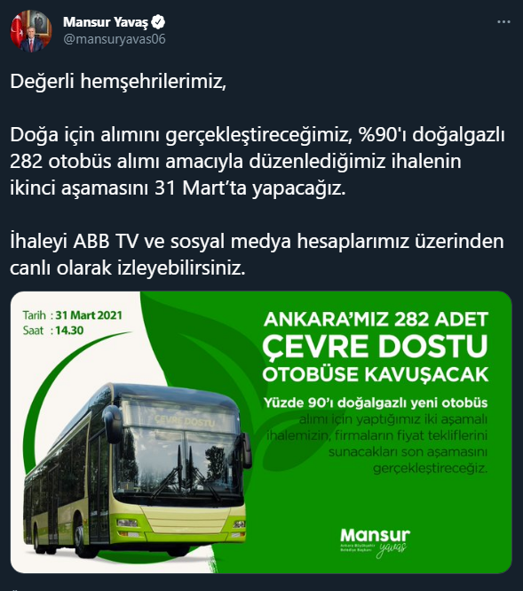 YENİ OTOBÜS ALIMI İÇİN GERİ SAYIM BAŞLADI: İHALENİN 2. AŞAMASI 31 MART’TA