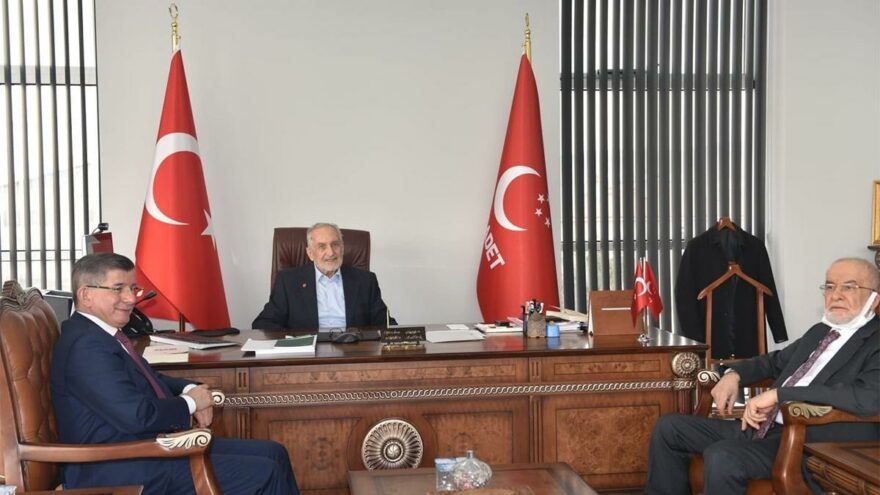 DAVUTOĞLU’NDAN SAADET PARTİSİ ZİYARETİ: ASİLTÜRK VE KARAMOLLAOĞLU İLE GÖRÜŞTÜ