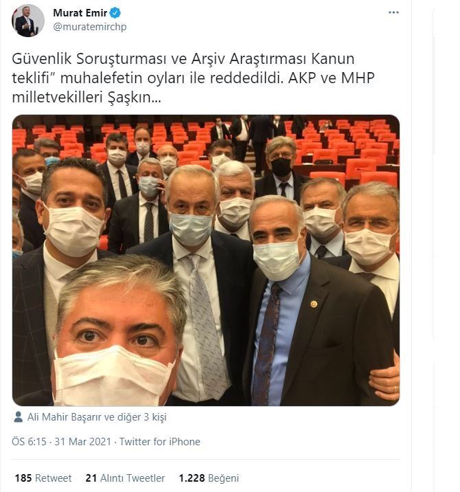 Güvenlik Soruşturması teklifi muhalefet oylarıyla reddedildi