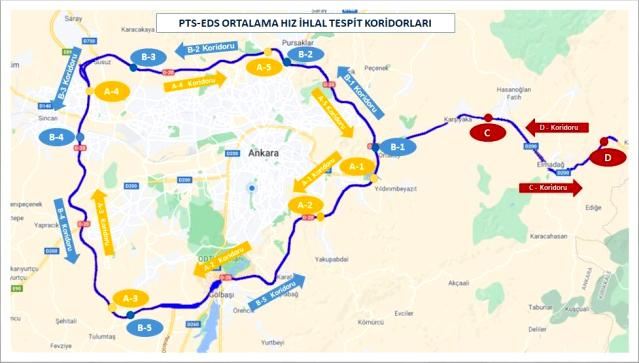 Ankara ili Çevreyolları ile Ankara-Kırıkkale güzergahında 12 hız koridoru oluşturuldu