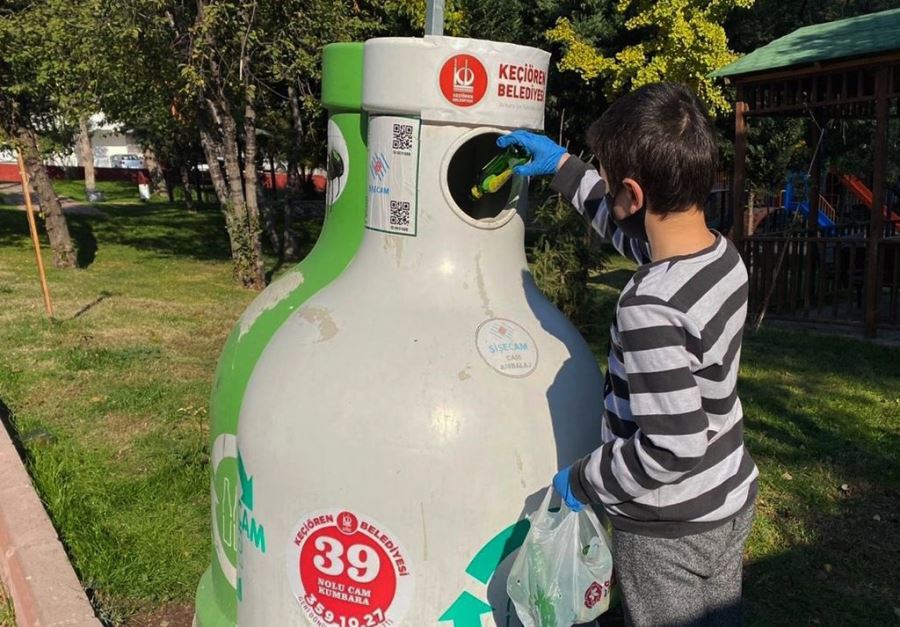 KEÇİÖREN’DE “BİN 70 TON” ATIK CAM GERİ DÖNÜŞÜME KAZANDIRILDI