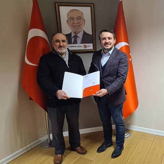 Saadet Partisi İlçe Başkanlığında Nöbet Değişimi