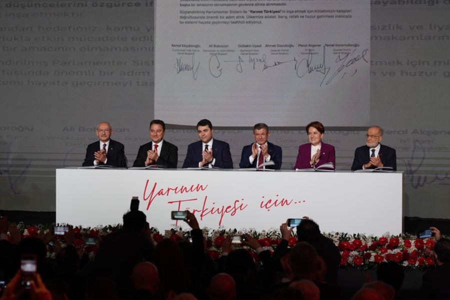  ALTI GENEL BAŞKAN “YARININ TÜRKİYE’Sİ” İÇİN GÜÇLENDİRİLMİŞ PARLAMENTER SİSTEM’İ İMZALADI