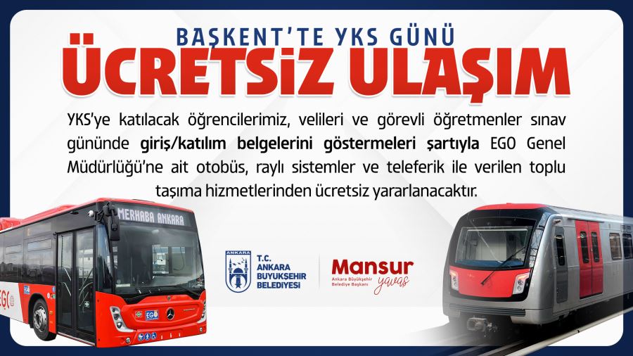 ABB’DEN YKS SINAVINA GİRECEK ADAYLARA ÜCRETSİZ ULAŞIM İMKÂNI