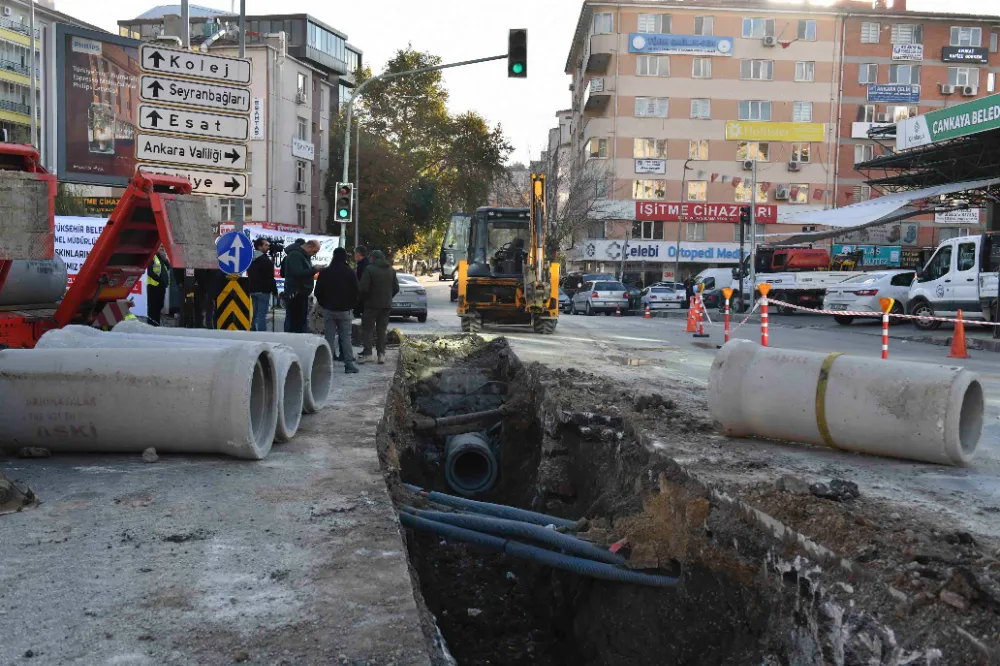  ÇANKAYA AKSU CADDESİ’NİN SEL ÇİLESİ SON BULUYOR