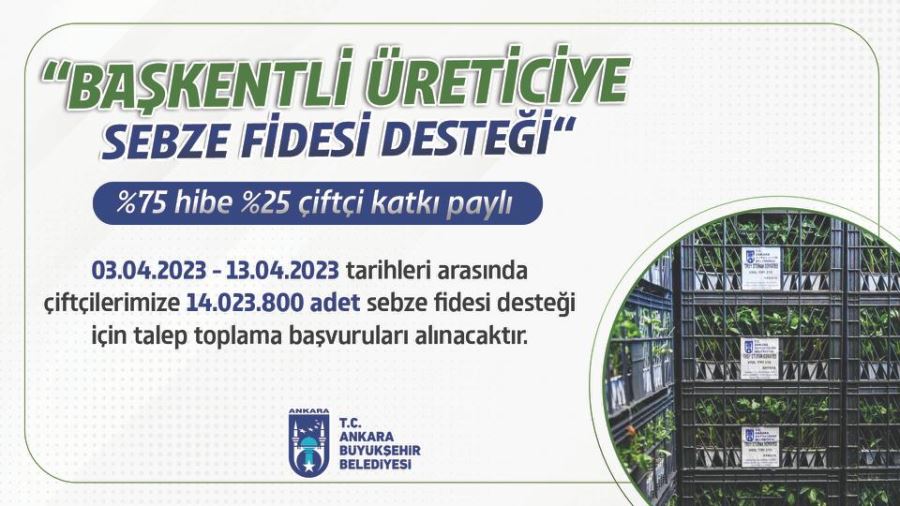 ÇİFTÇİLERE HİBE DESTEKLİ SEBZE FİDESİ: TALEP TOPLAMA SÜRECİ BAŞLIYOR