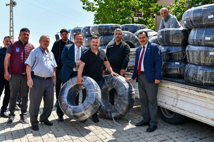 DAMLAMA SULAMA BORULARI ÇİFTÇİLERE ULAŞMAYA BAŞLADI