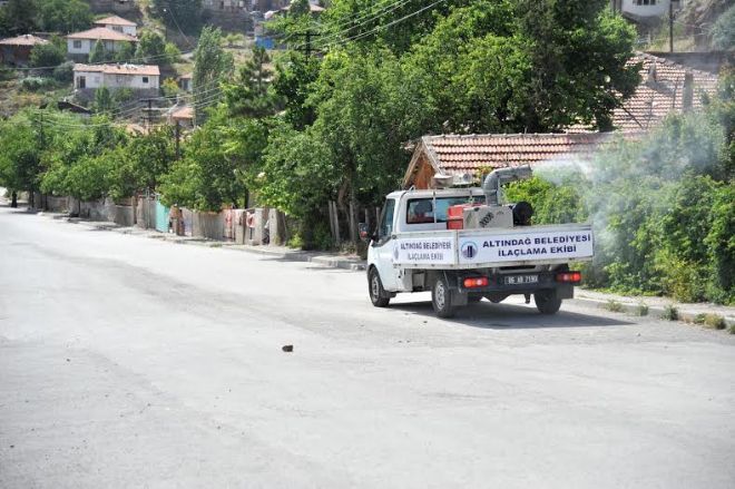 Altındağ`da ilaçlama