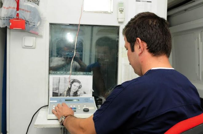 163 işçi sağlık taramasından geçti