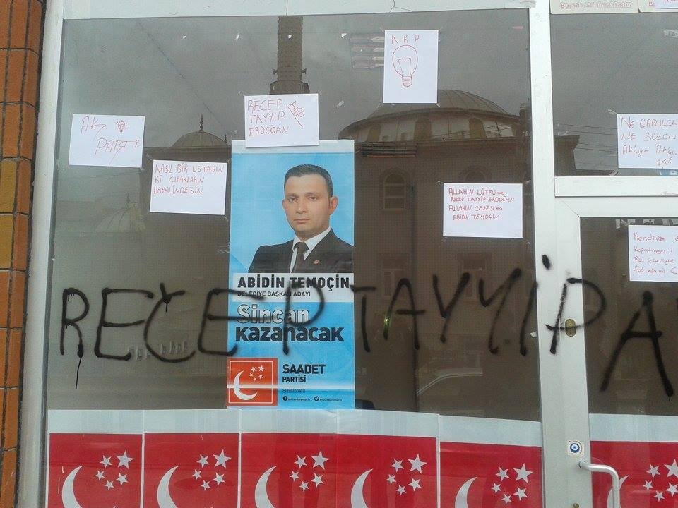 SP`si Sincan Seçim Bürosuna Saldırı